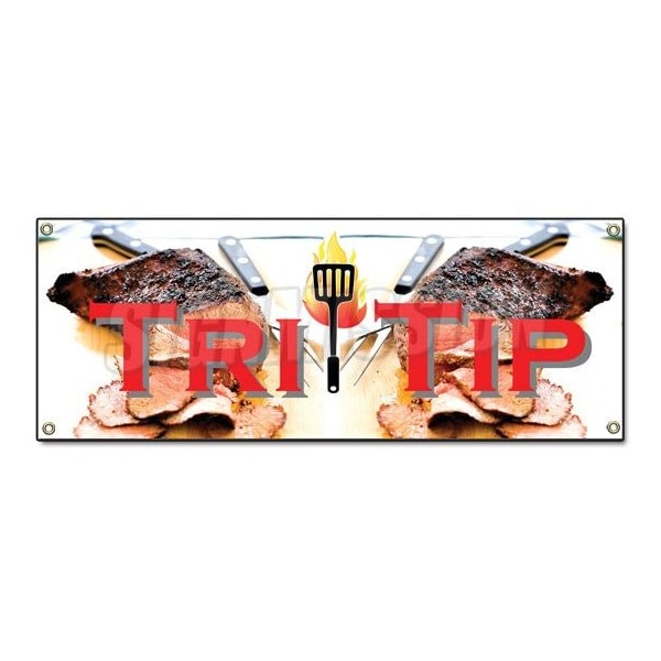 Signmission TRI TIP BANNER SIGN butcher custom cuts meat usda steaks roasts chops B-Tri Tip - main
